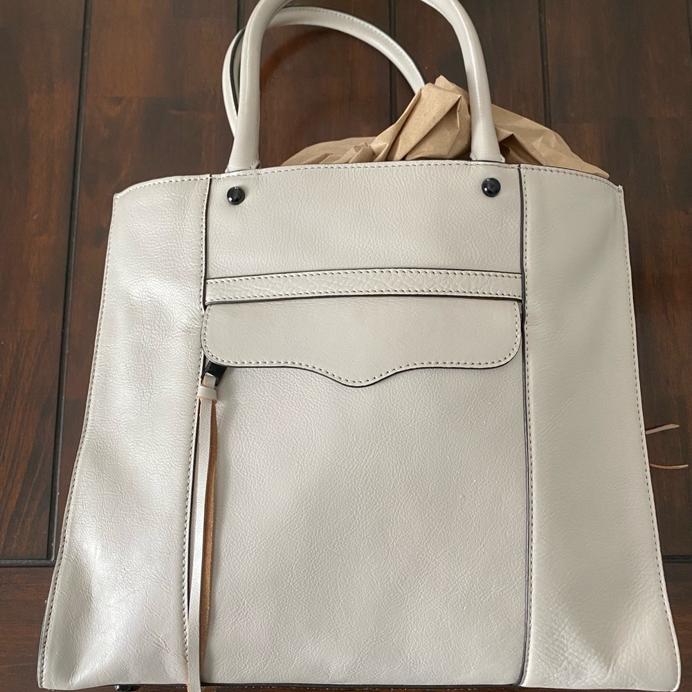 Rebecca Minkoff MAB Leather Side Zip Tote Bag